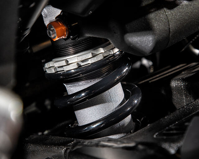 Optimised front & rear suspension                                                                                                                                                                                                                         