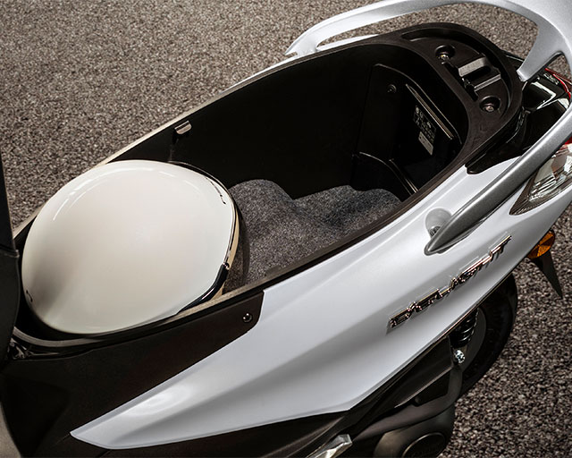 Large Underseat Storage                                                                                                                                                                                                                                   