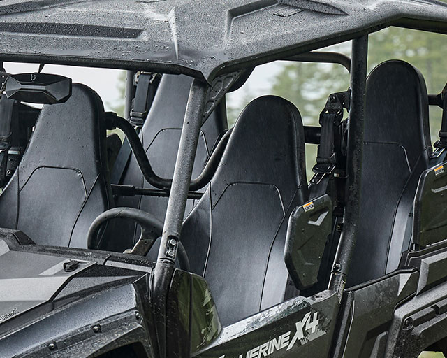 4 full-size high-back seats